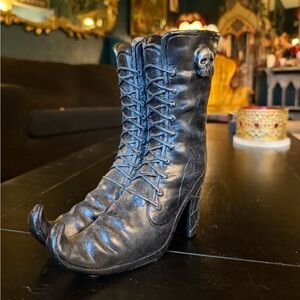 Halloween goth Victorian witch boots shoes centerpiece